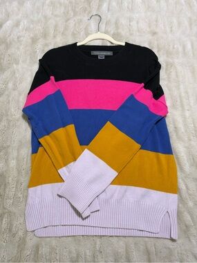 French Connection Color Block Crew neck sweater Size Large